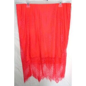 Torrid Bright Pink Lace Overlay Back Zip Elastic Waist Skirt Size 3 NWT
